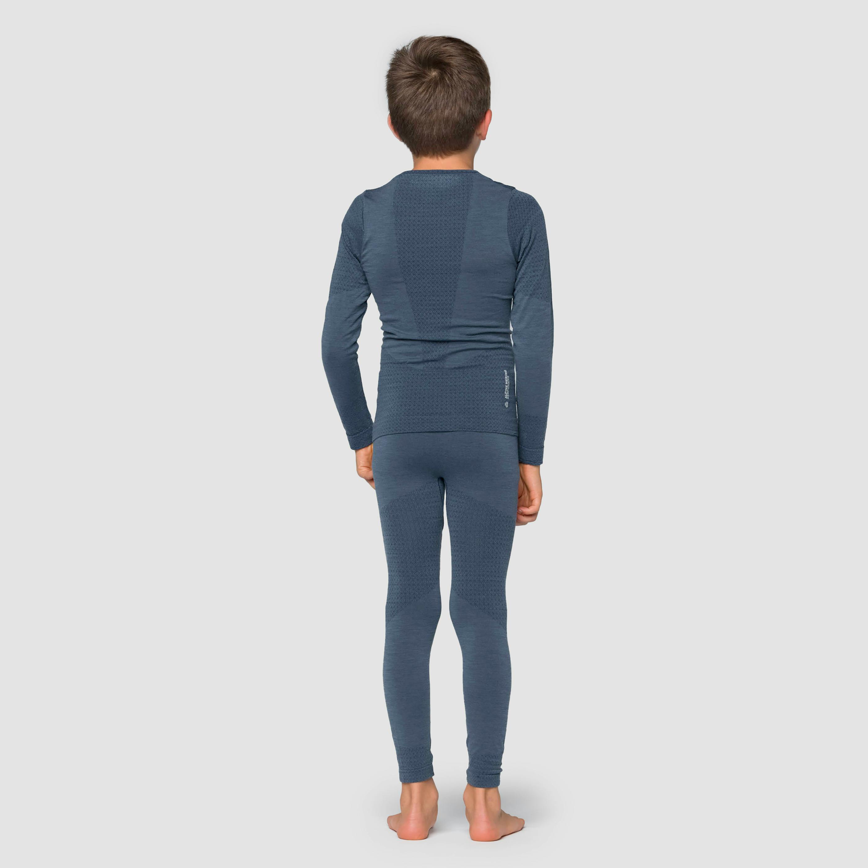 Zebru Medium Varm Alpin Merino Responsiv Långärms T-shirt Barn